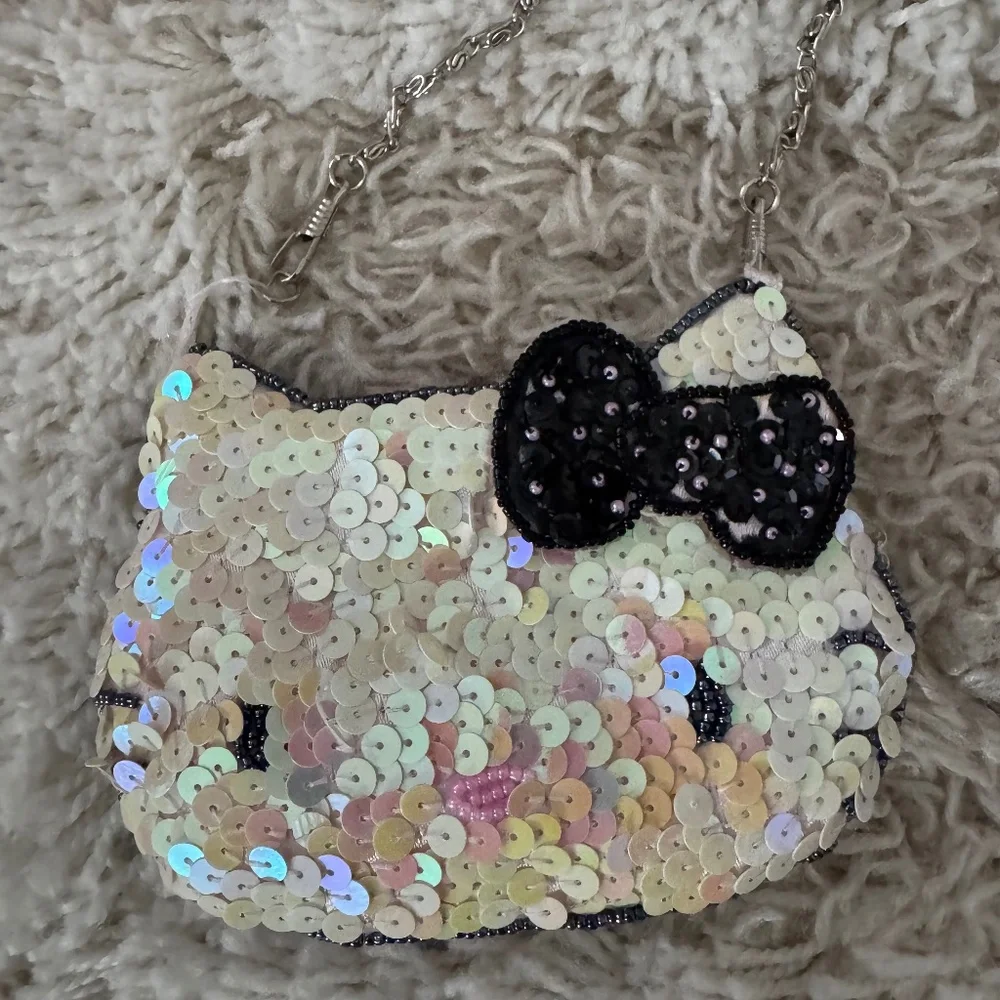 rare Sequined Hello Kitty coin purse - Picture 5 of 5